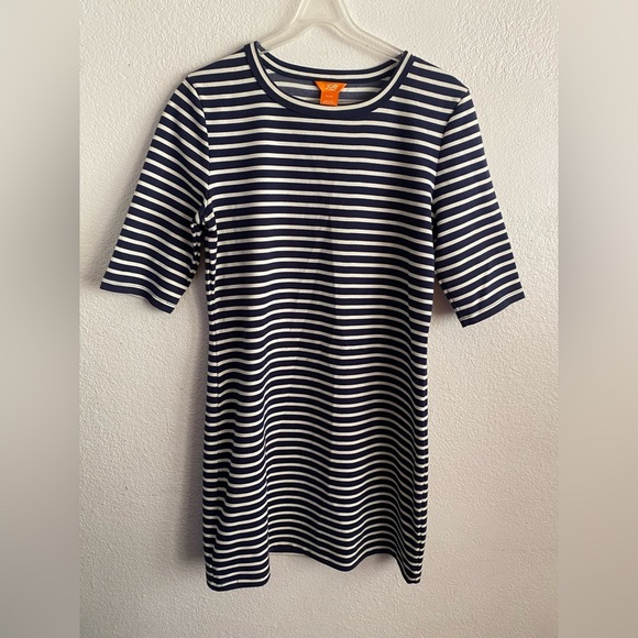 JOE Fresh Striped Shirt Dress Navy and White M - Picture 2 of 10